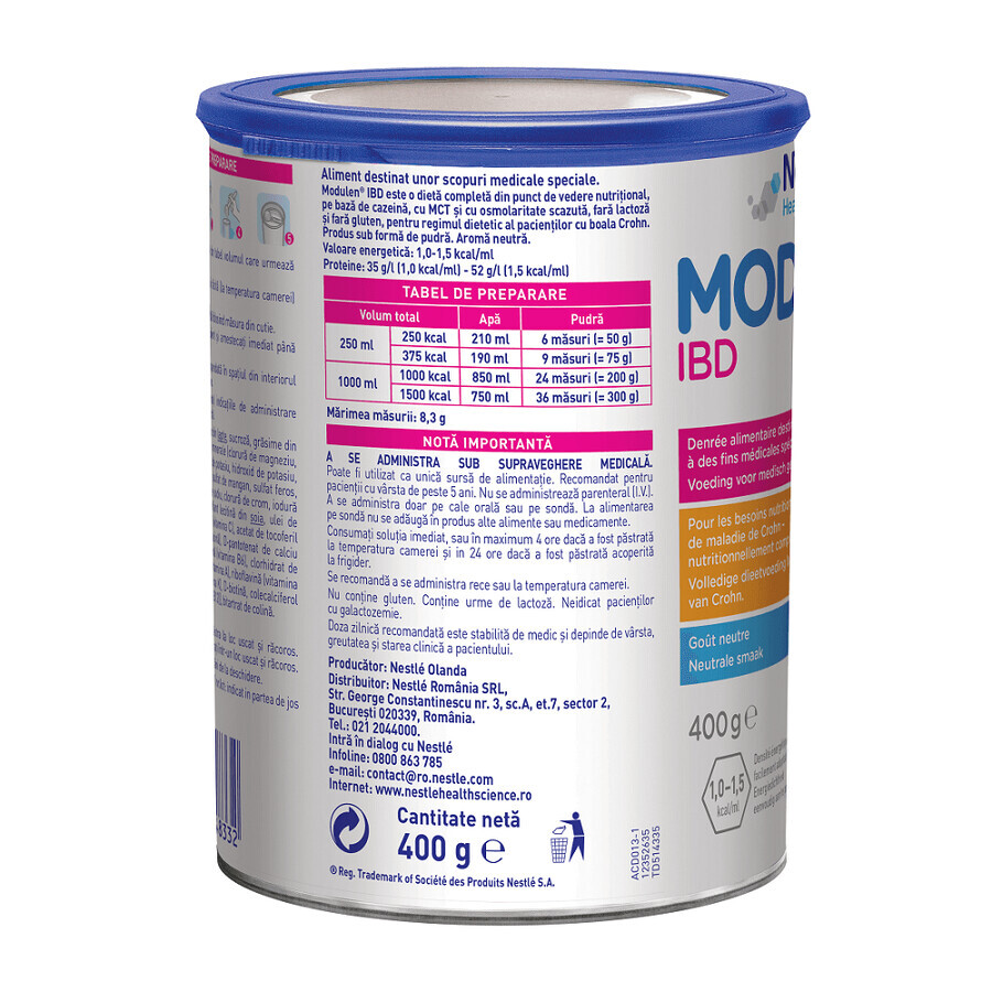 Modulen IBD diet food, 400 g, Nestlé