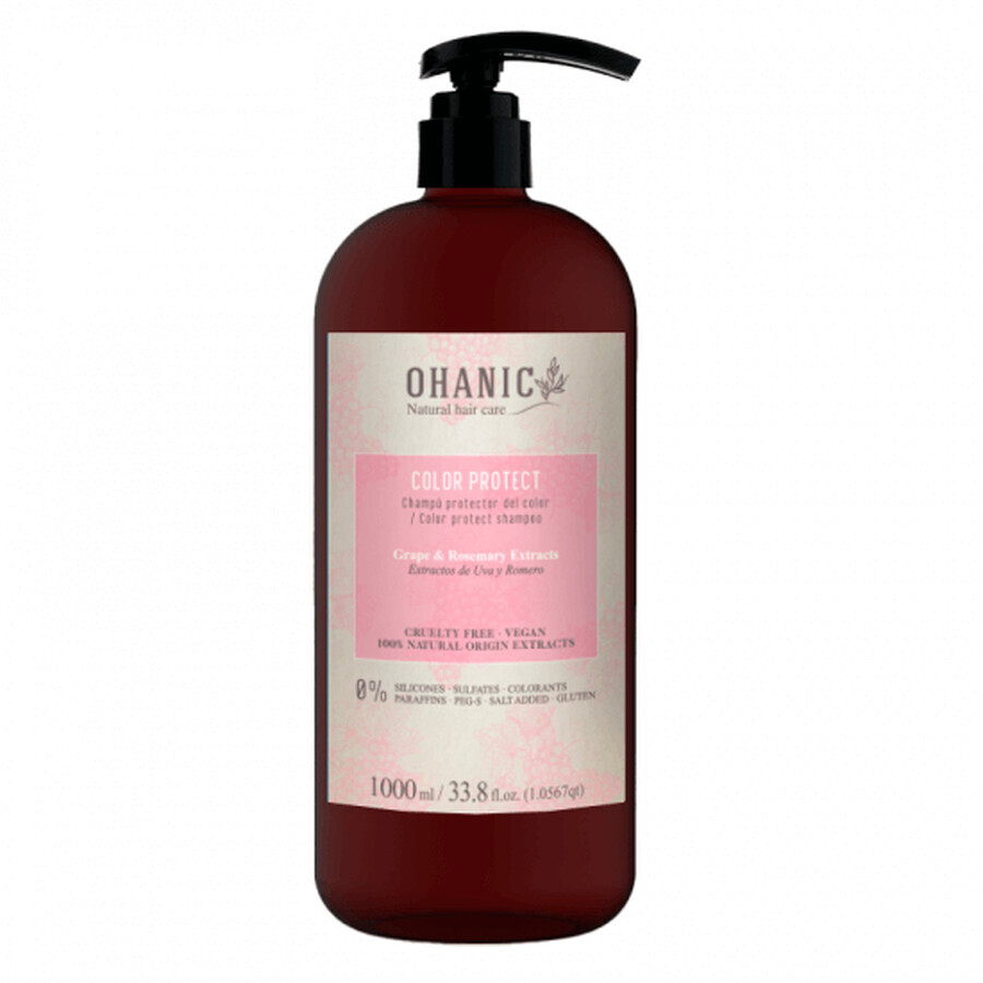 Shampooing pour la protection des couleurs, 1000 ml, Ohanic