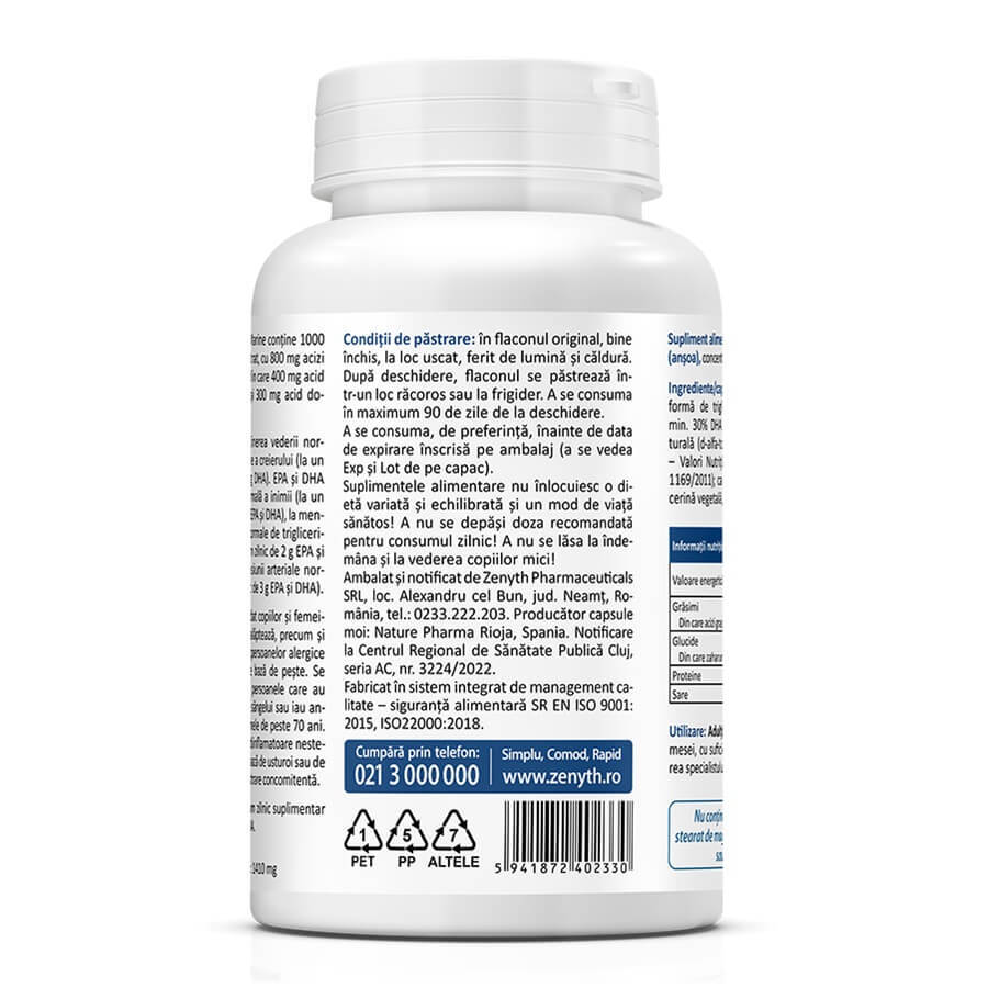 Omega 3 Marine, 60 capsules, Zenyth