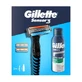 Gillette set, Sensor3 razor + Series, soothing shaving foam with aloe vera, 75 ml