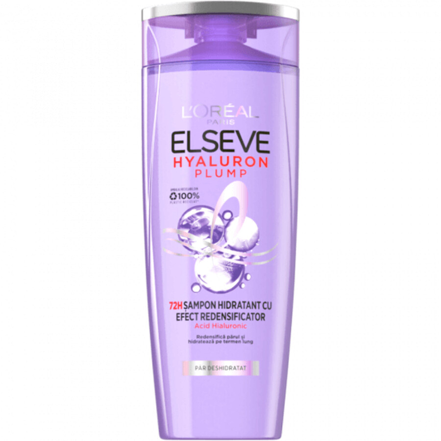 Shampooing hydratant pour cheveux déshydratés Hyaluron Plump, 400 ml, Elseve