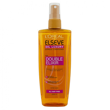 Spray biphasé pour cheveux secs Huile Extraordinaire Double Elixir, 200 ml, Elseve