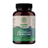 Ekolife Natura Organic Chlorella &amp; Spirulina, tablets, 240 pcs.