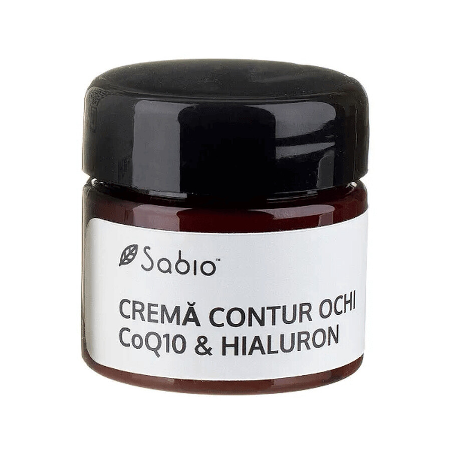Crème pour les yeux avec acide hyaluronique et coenzyme Q10, 15 ml, Sabio