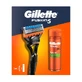 Gillette set, Fusion5 razor + Fusion, shaving gel for sensitive skin, 200 ml