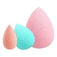 Ilu, set of three makeup sponges, 3 pcs.