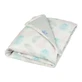 Babymatex Prestige, manta de algodón de doble cara, estampado: plumas, 75 cm x 100 cm, 1 ud.