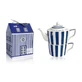Tea For One Joy albastru - ceainic și cană
