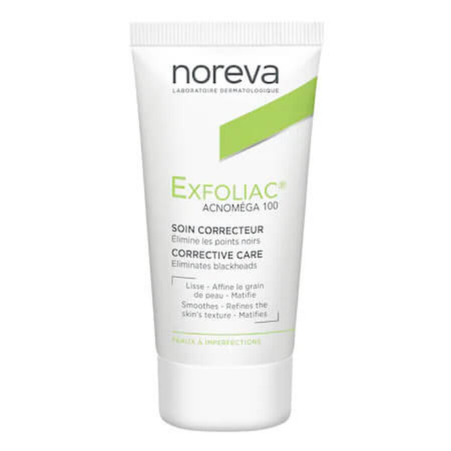 Noreva Exfoliac Acnomega Crème de soin et de correction pour les peaux acnéiques 100, 30 ml