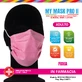 Mască chirurgicală mică Fuxia My Mask Pro II 10 bucăți