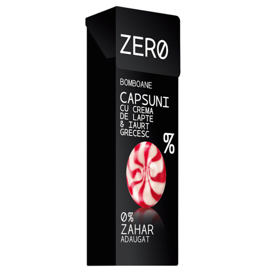 Bonbons Zero à la fraise avec de la crème de lait, 32 g, Elgeka