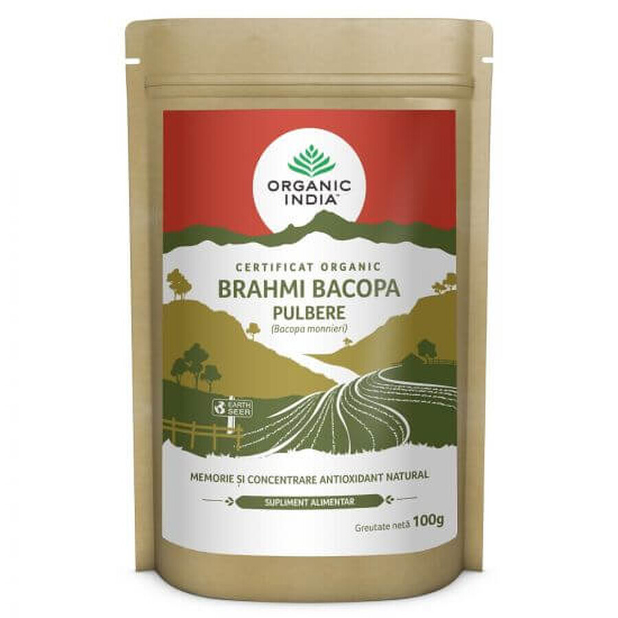 Brahmi Bacopa poudre, 100 g, Inde biologique