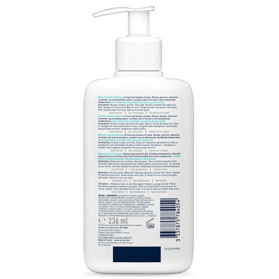 CeraVe Detergente Controllo Imperfezioni, 236 ml