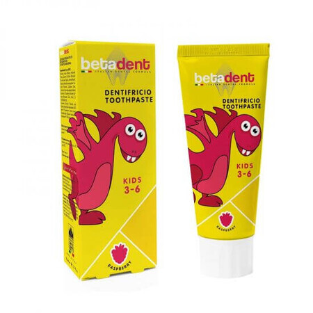 Dentifrice Betadent Kids 3-6 Framboise, 75 ml, Betafarma