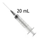 PIC STERILE SYRINGE 20 ml ECCENTRIC greffe d'aiguille 20G 100 pièces