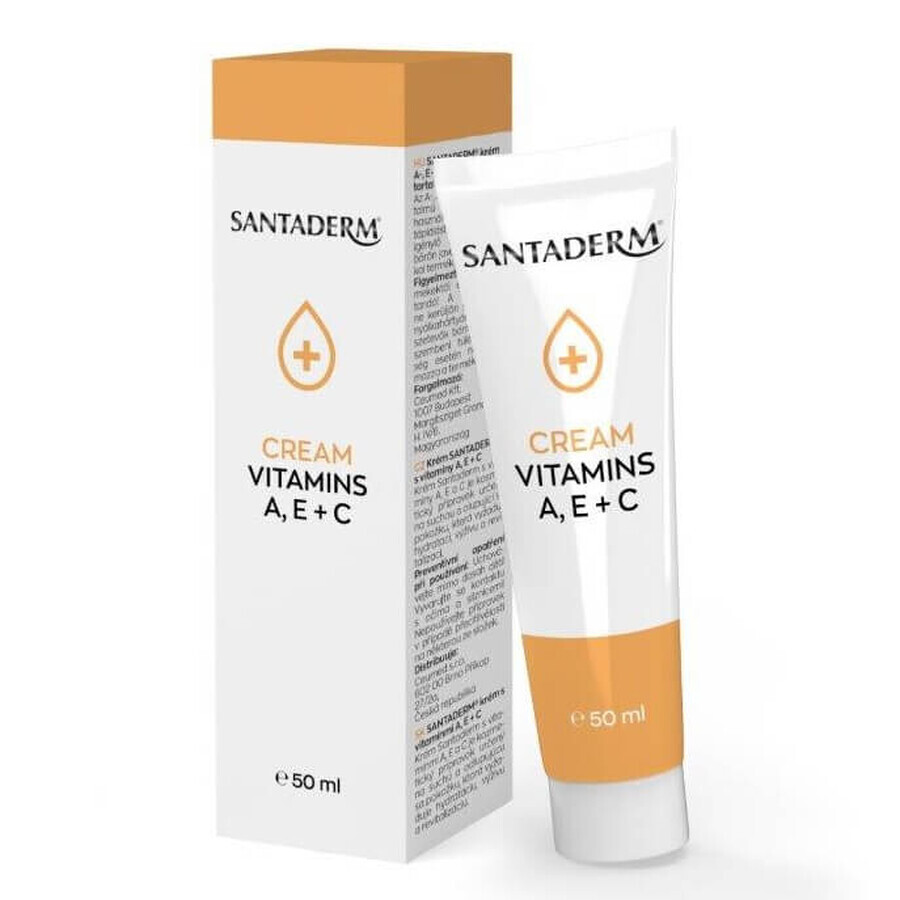 Cremă cu Vitaminele A, E și C Santaderm, 50 ml, Vitalia