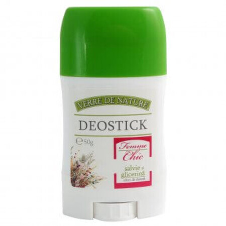 Deostick mit Salbei Femme Chic 50 g, Verre de Nature