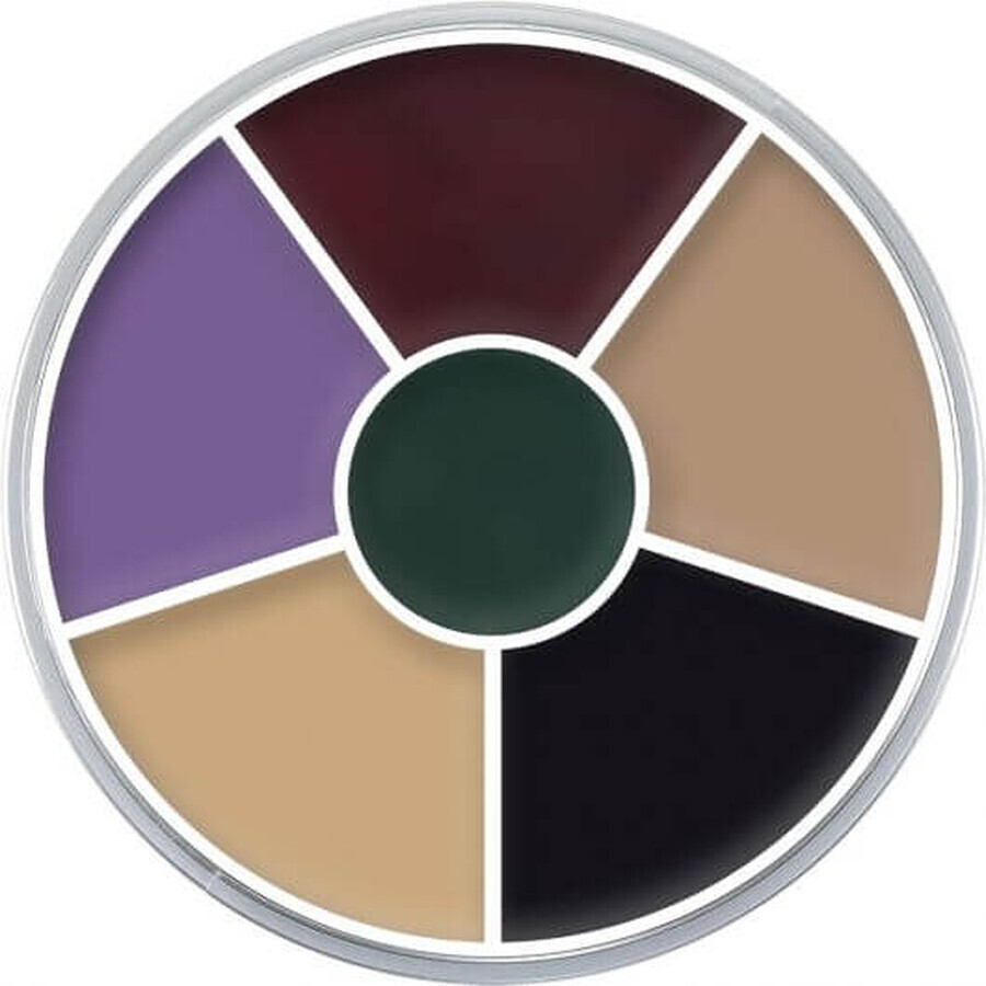 Kryolan Color Circle 6 Farbe Creme erröten BlackEye 30g