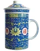 THÉIÈRE EN PORCELAINE LOTUS BLEU