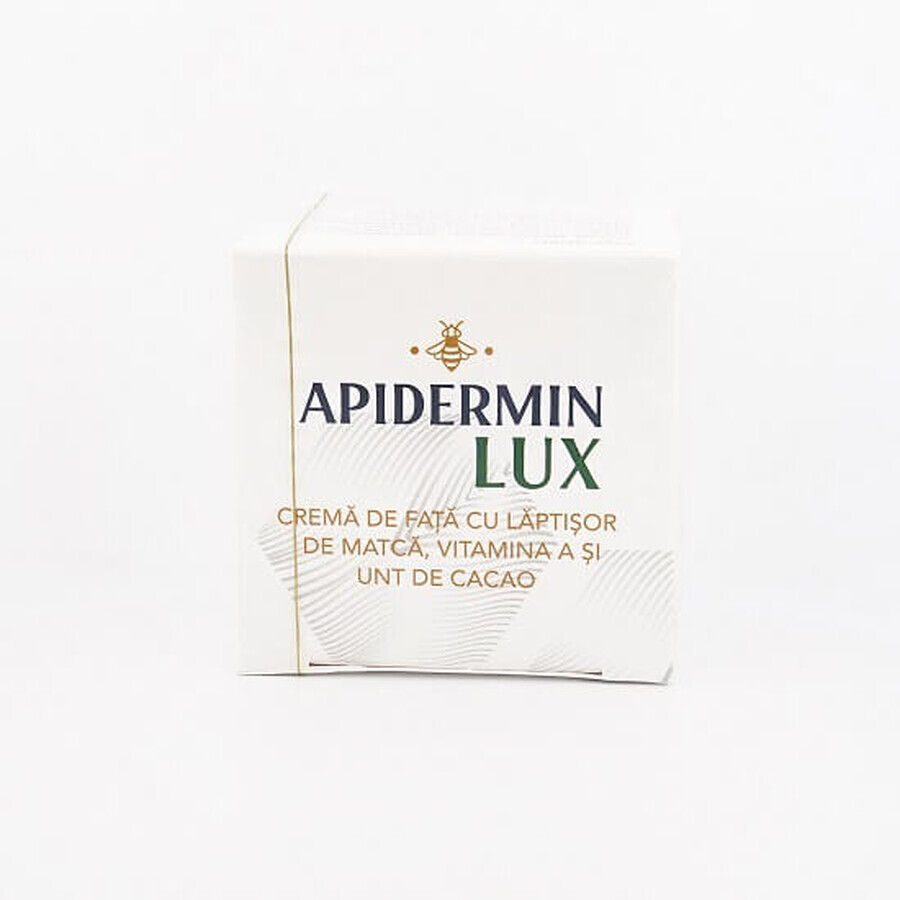 Apidermin Lux, crème pour le visage au beurre de matcha et à la vitamine A, 50 ml, Veceslav Bee Complex