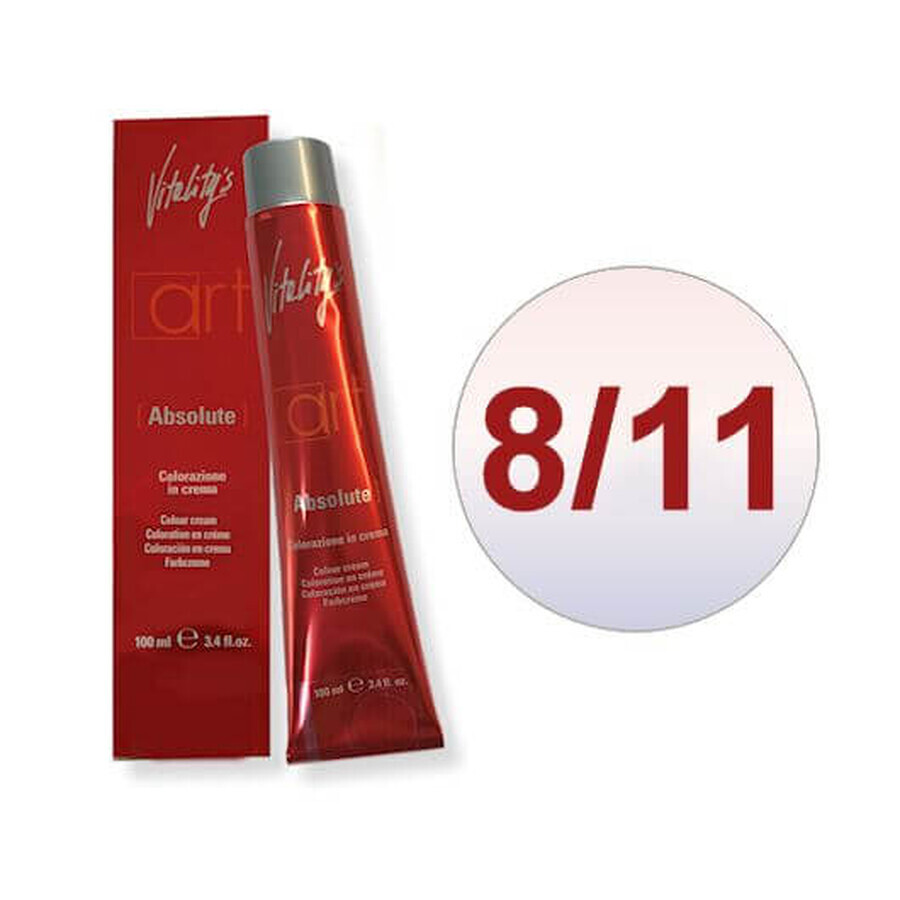 Vopsea de par permanenta crema Vitality's  Art Absolute Moon 8/11 100ml