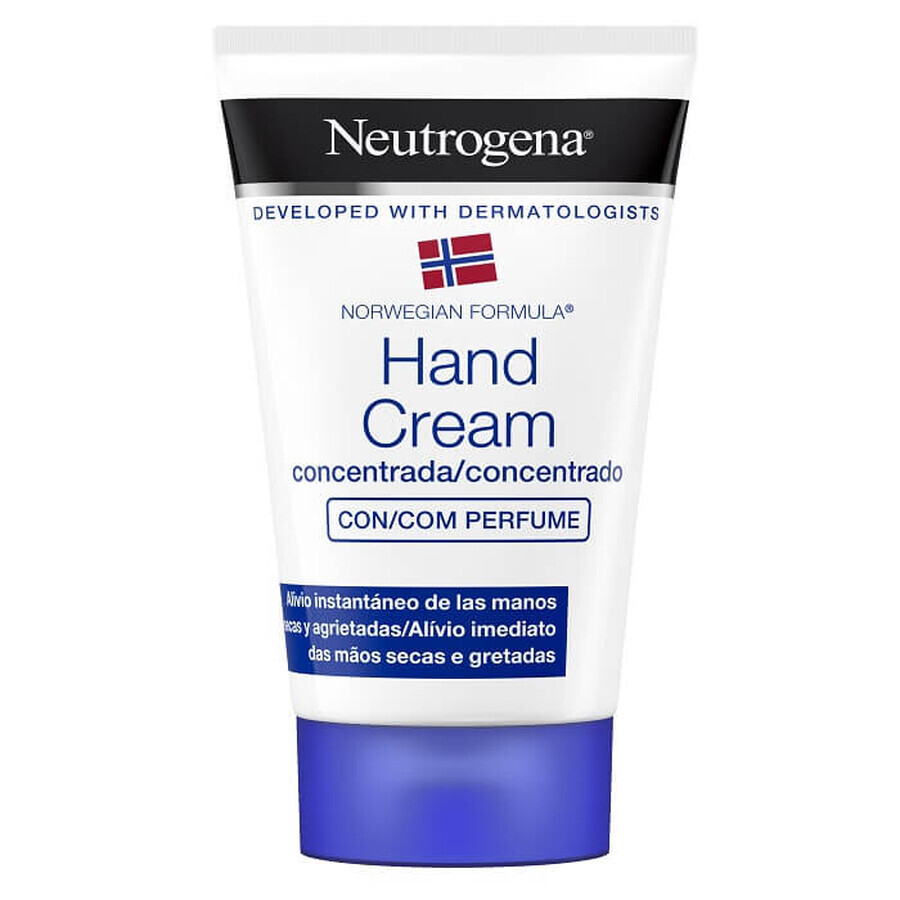 Crème pour les mains concentrée et parfumée pour les peaux sèches et gercées, 50 ml, Neutrogena
