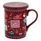 Neavita infuseur de Noël rouge avec filtre Herba 340 ml