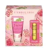 L'Erbolario 3 Rosa handcrème met gratis lipbeschermer