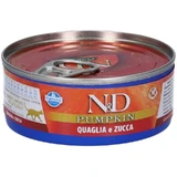 Farmina N&amp;d pumpkin sans céréales caille et potiron - aliment complet pour chats adultes 70 g