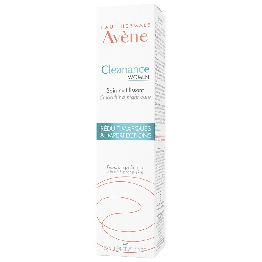 Cleanance Women Soin nuit lissant, 30 ml, Avène