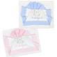 Andy &amp;amp ; helen Ensemble complet pour berceau 2 draps + 1 taie d'oreiller avec broderie ourson - rose