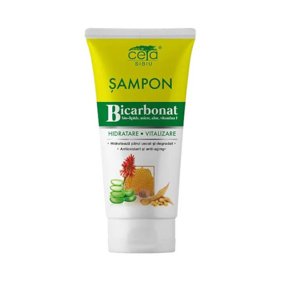 Shampooing au bicarbonate pour l'hydratation et la vitalisation avec bio-lipides, miel, aloès et vitamine F 200ml CETA SIBIU