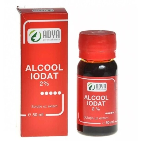 Adya Green Pharma, iodate d'alcool 2%, 50ml