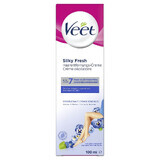 Crème dépilatoire pour peaux sensibles à l'aloe vera et à la vitamine E, 100 ml, Veet
