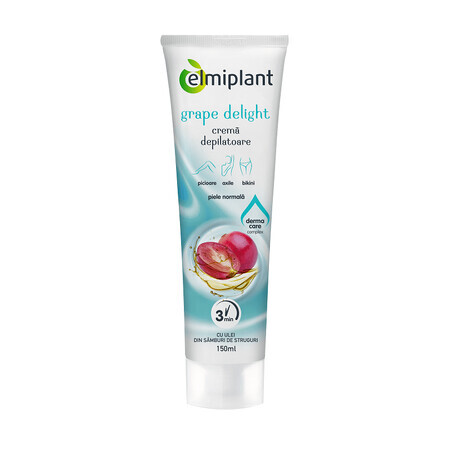 Crème dépilatoire pour peau normale Grape Delight, 150 ml, Elmiplant