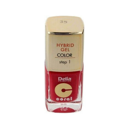 DELIA Vernis à ongles Hybrid Coral No. 035 bordeaux clair x 11ml