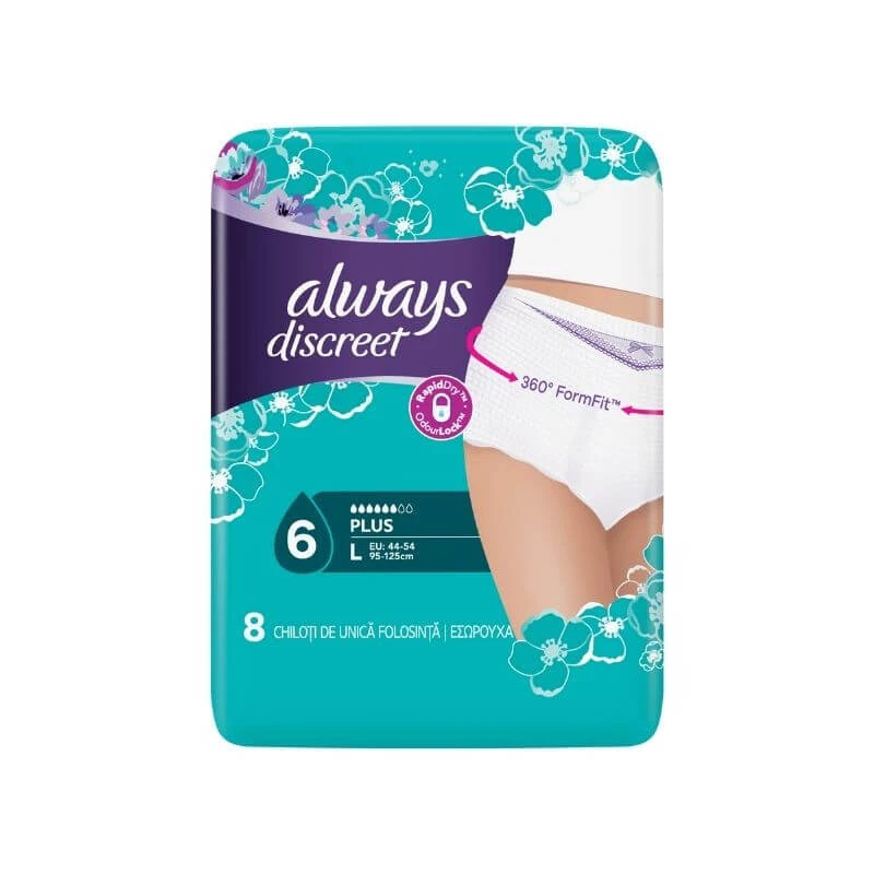 Always Pantalon Always Discreet Large, 8 pièces