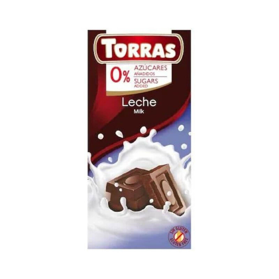 Chocolat au lait sans sucre et sans gluten 75g