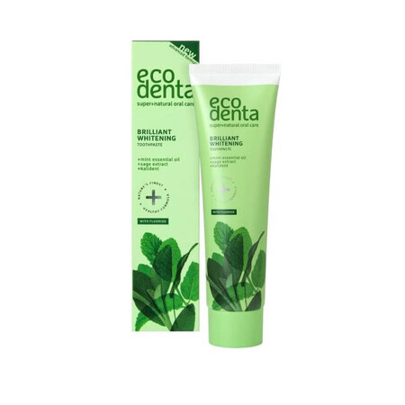 Dentifricio sbiancante con olio di menta, estratto di salvia x 100ml, Ecodenta