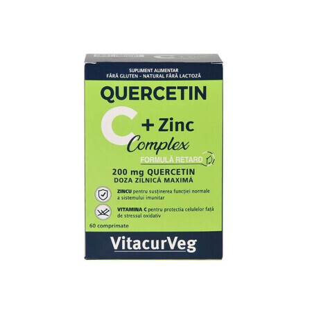 Quercetin C+Zn Complex, 60 compresse, VitacurVeg