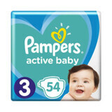 Pampers Active Baby Diaper 3, 6-10 kg 54 pieces