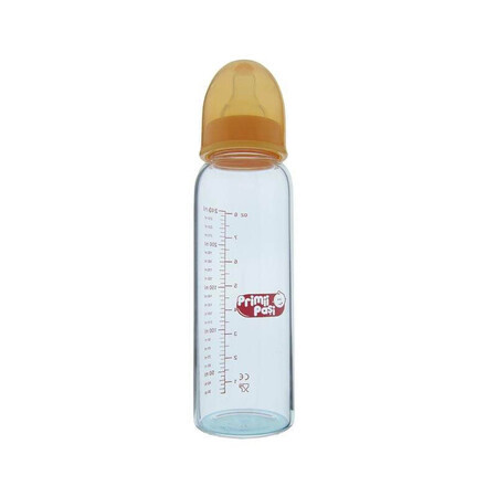 Primi passi R0150 - Biberon in borosilicato (vetro) 240 ml giallo