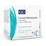 Crema idratante con aloe vera e acido ialuronico Hidratis Q4U, 50 ml, Tis Farmaceutic