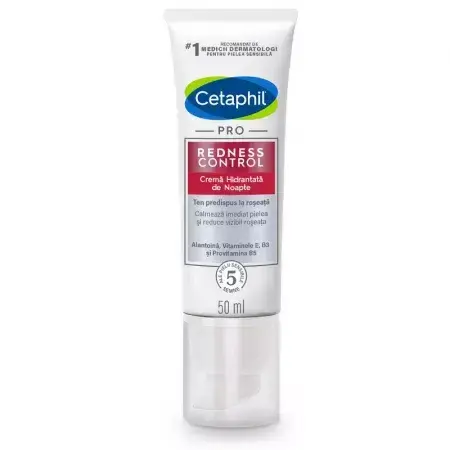 Cetaphil PRO Crème de nuit hydratante anti-rougeurs, 50 ml, Galderma