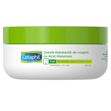 Cetaphil Hydratant de nuit à l'acide hyaluronique, 48 ml, Galderma