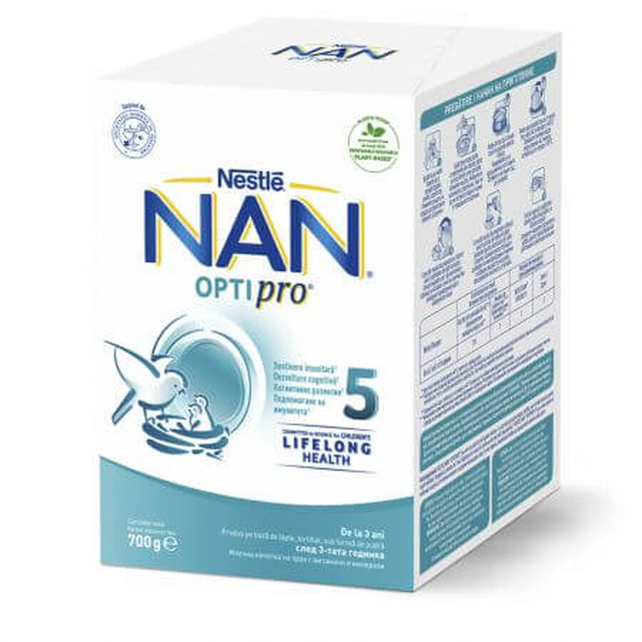 Nan 5 lait en poudre Optipro, 700 g, Nestlé