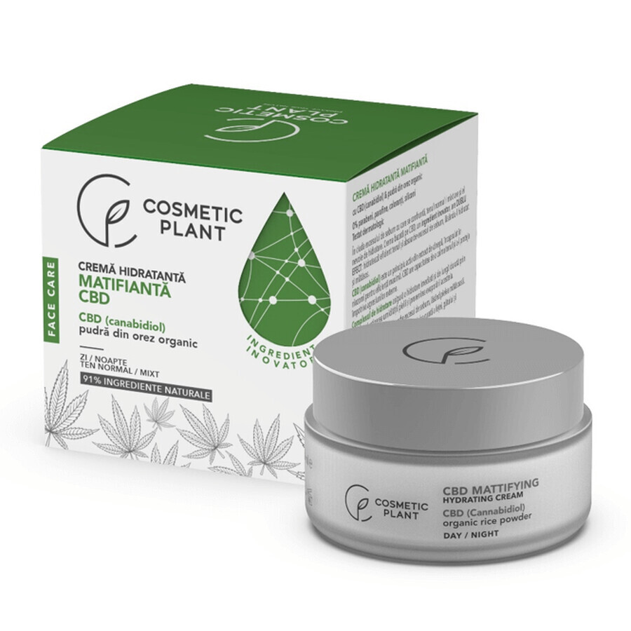 Face Care Crème hydratante matifiante, 50 ml, Cosmetic Plant