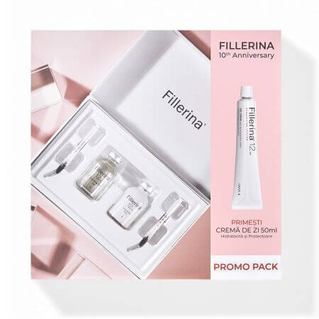 Traitement intensif Fillerina 12HA Densifying GRAD 4 + Crème de jour Fillerina 12HA Densifying GRAD 4, 14+14 doses/50 ml, Labo