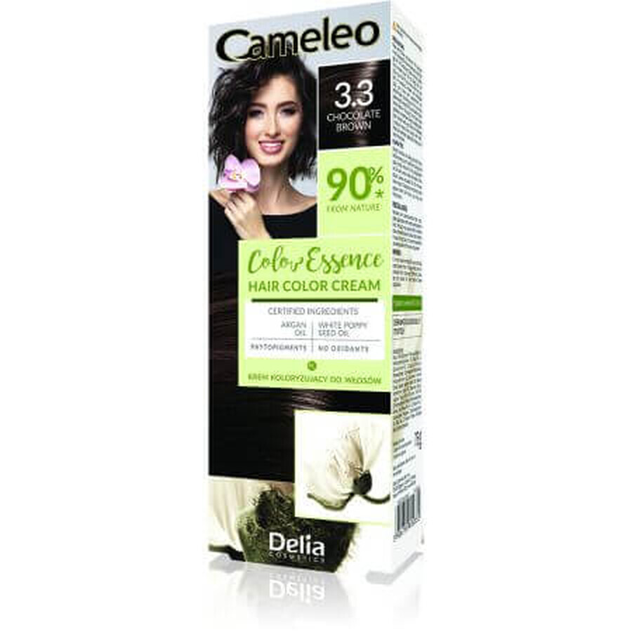 Cameleo Color Essence Haarfarbe, 3.3 Schokoladenbraun, Delia Cosmetics