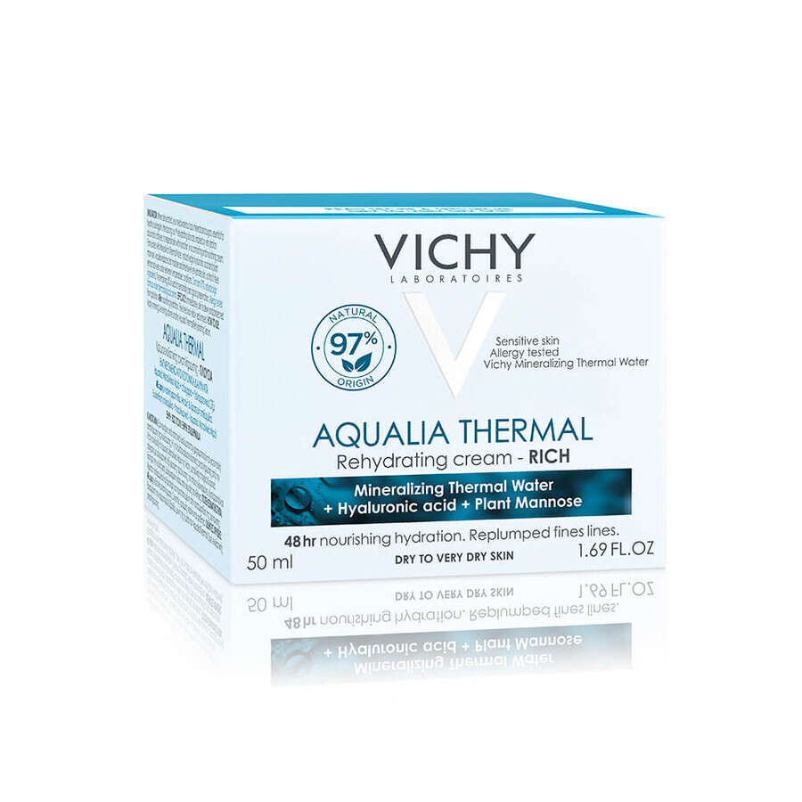 Vichy Aqualia Crème hydratante pour peaux sèches et très sèchesRichesse thermique, 50 ml Évaluations